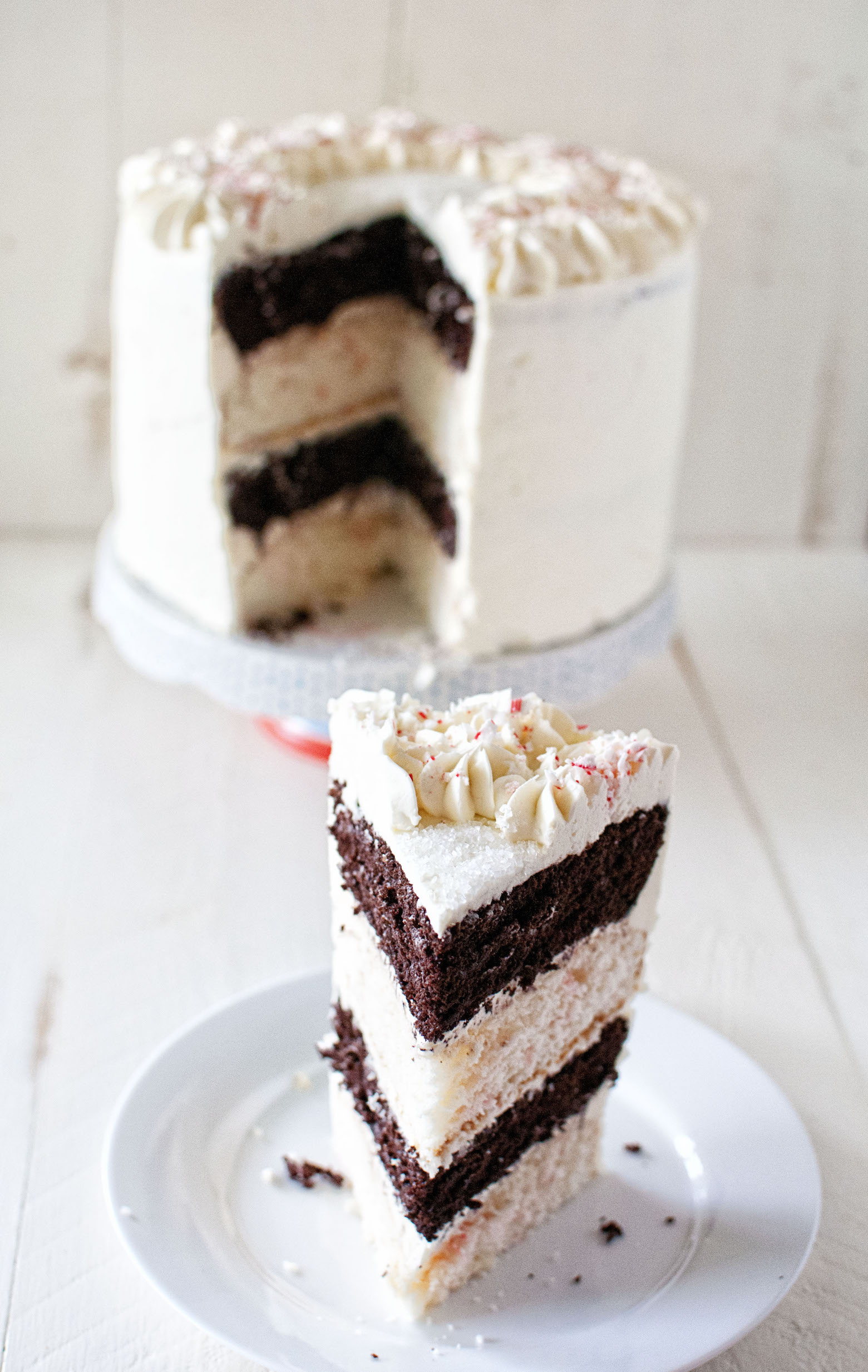 Chocolate Peppermint-White Chocolate Layer Cake