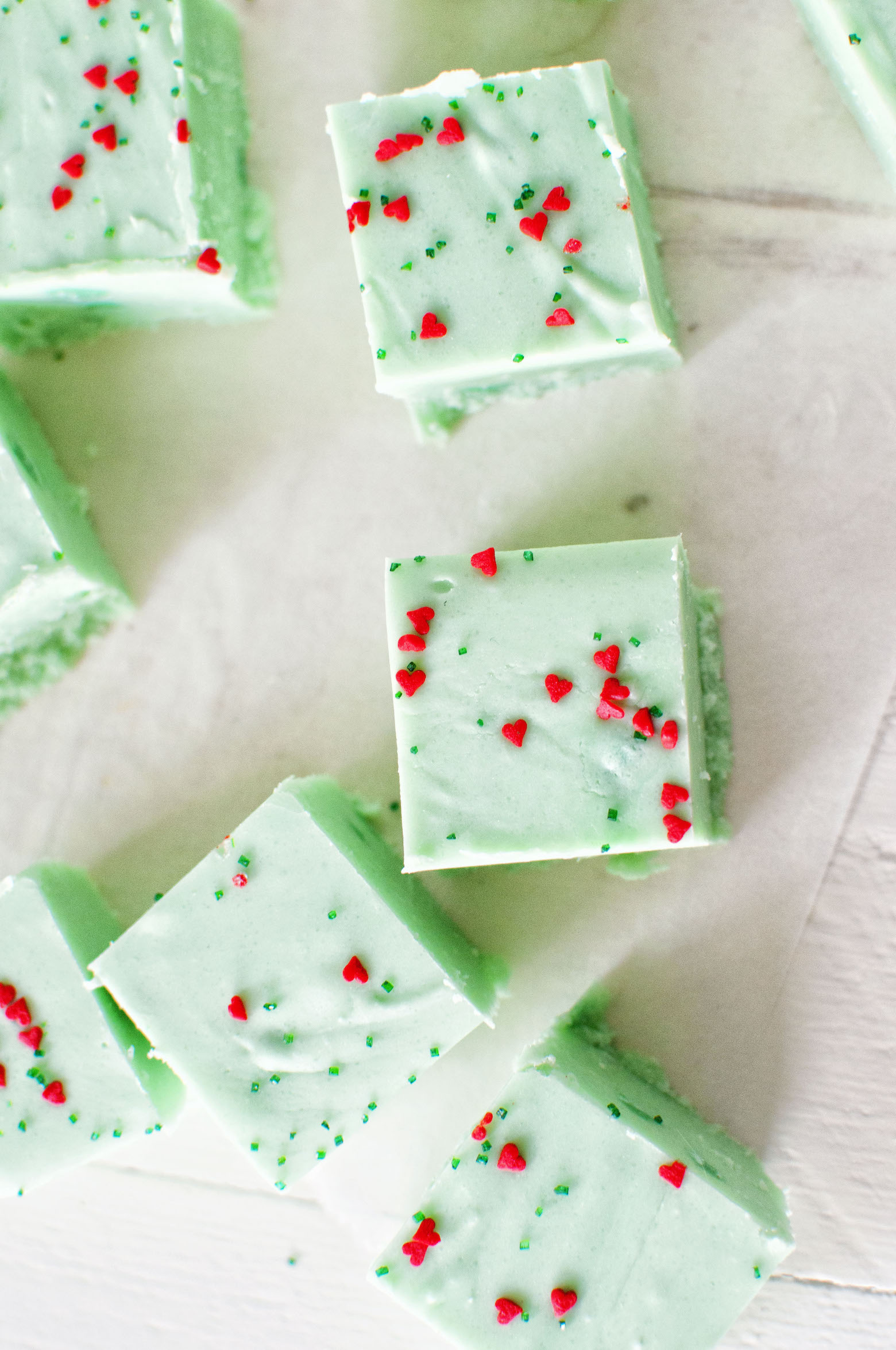 Grinch White Chocolate Mint Fudge