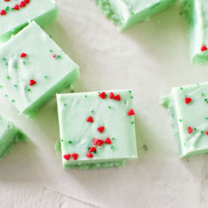 Grinch White Chocolate Mint Fudge