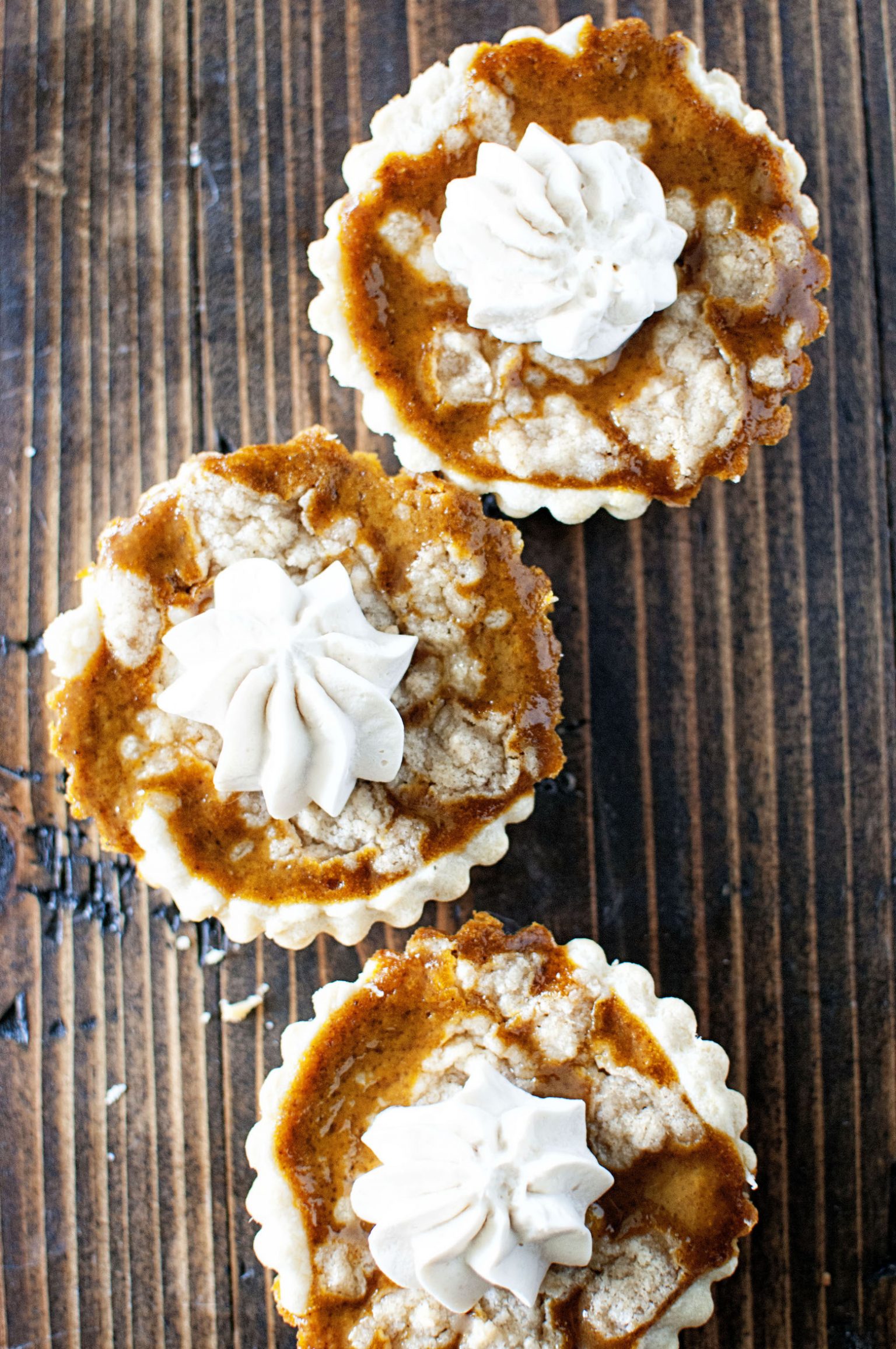 Pumpkin Bourbon Tart with Brown Butter Crumb Topping