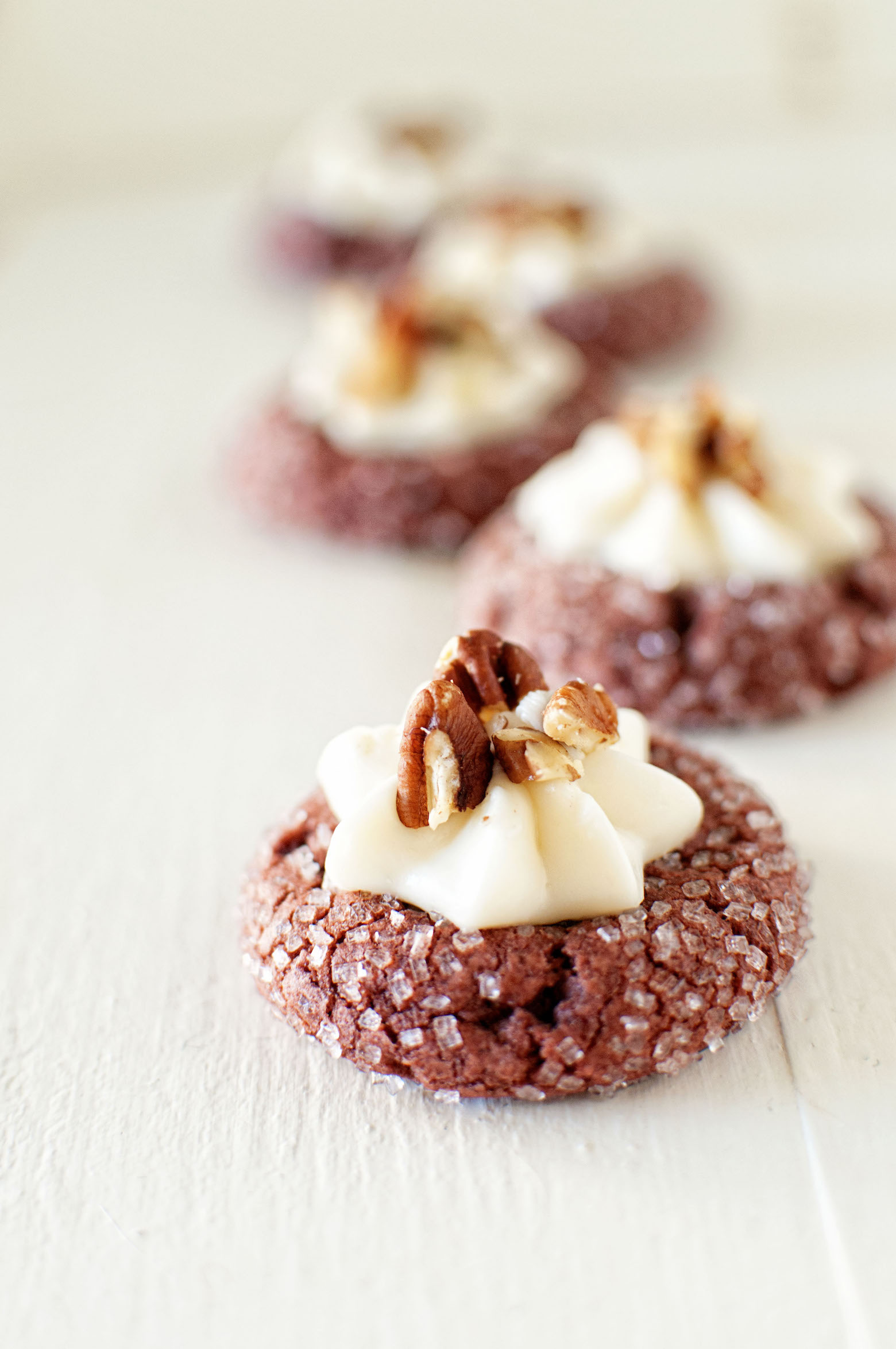 Red Velvet Thumbprint Cookies