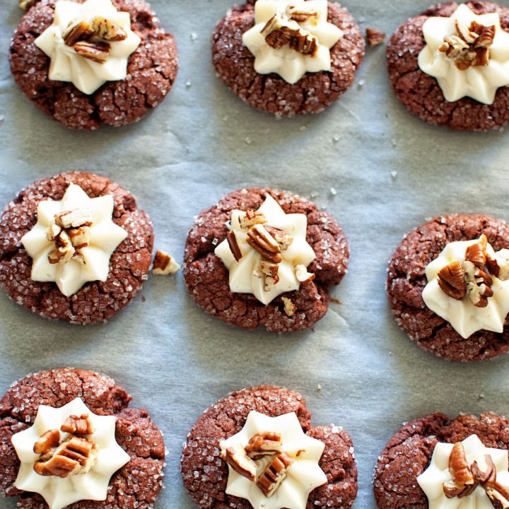 Red Velvet Thumbprint Cookies