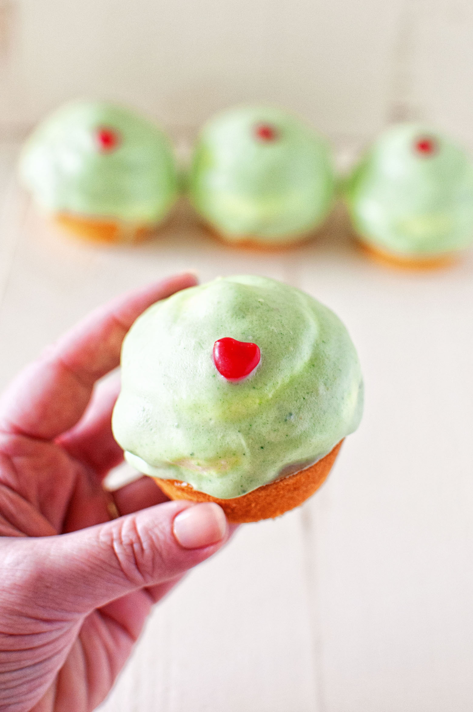 Grinch Buttermint Cupcakes