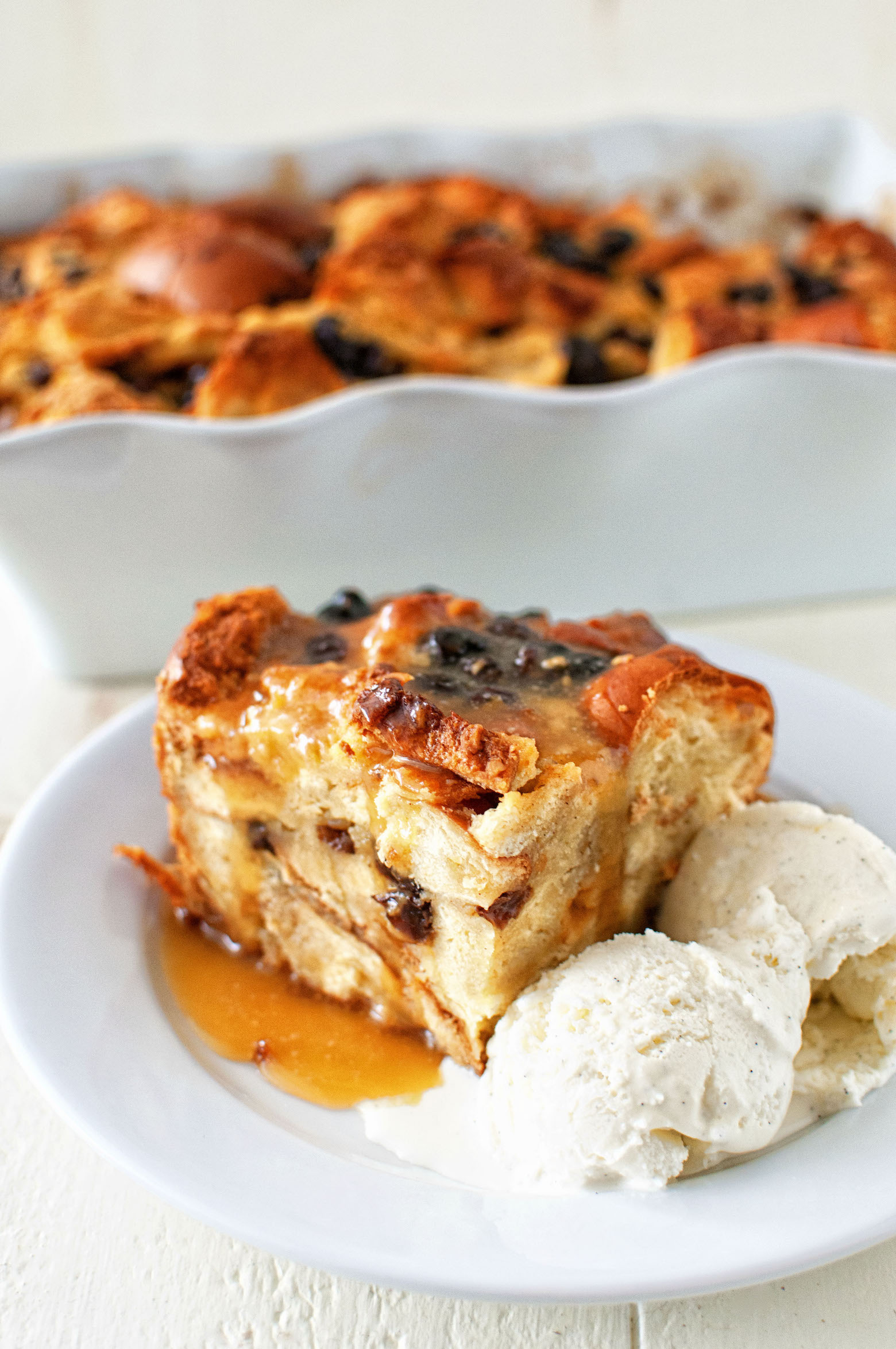 Oatmeal Raisin Cookie Bread Pudding