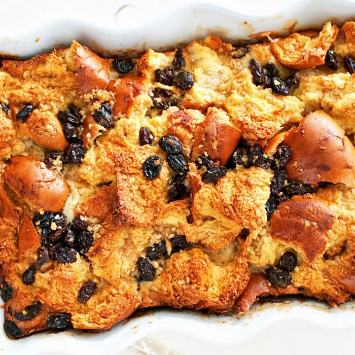 Oatmeal Raisin Cookie Bread Pudding