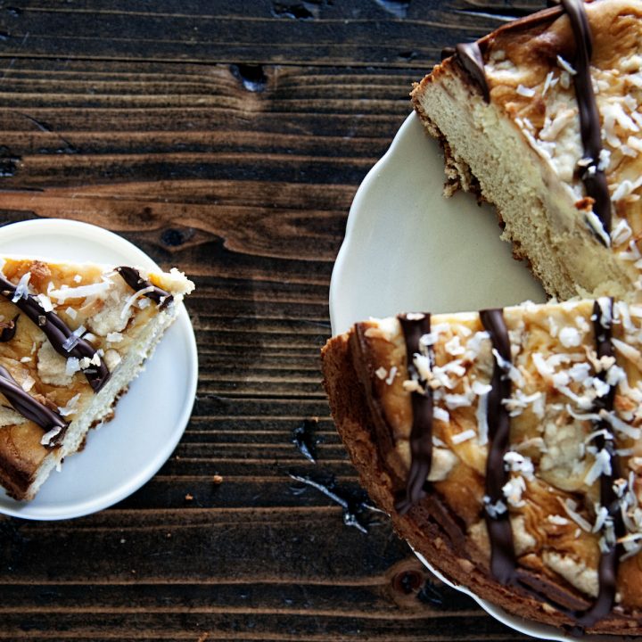 Samoas Cheesecake Coffee Cake