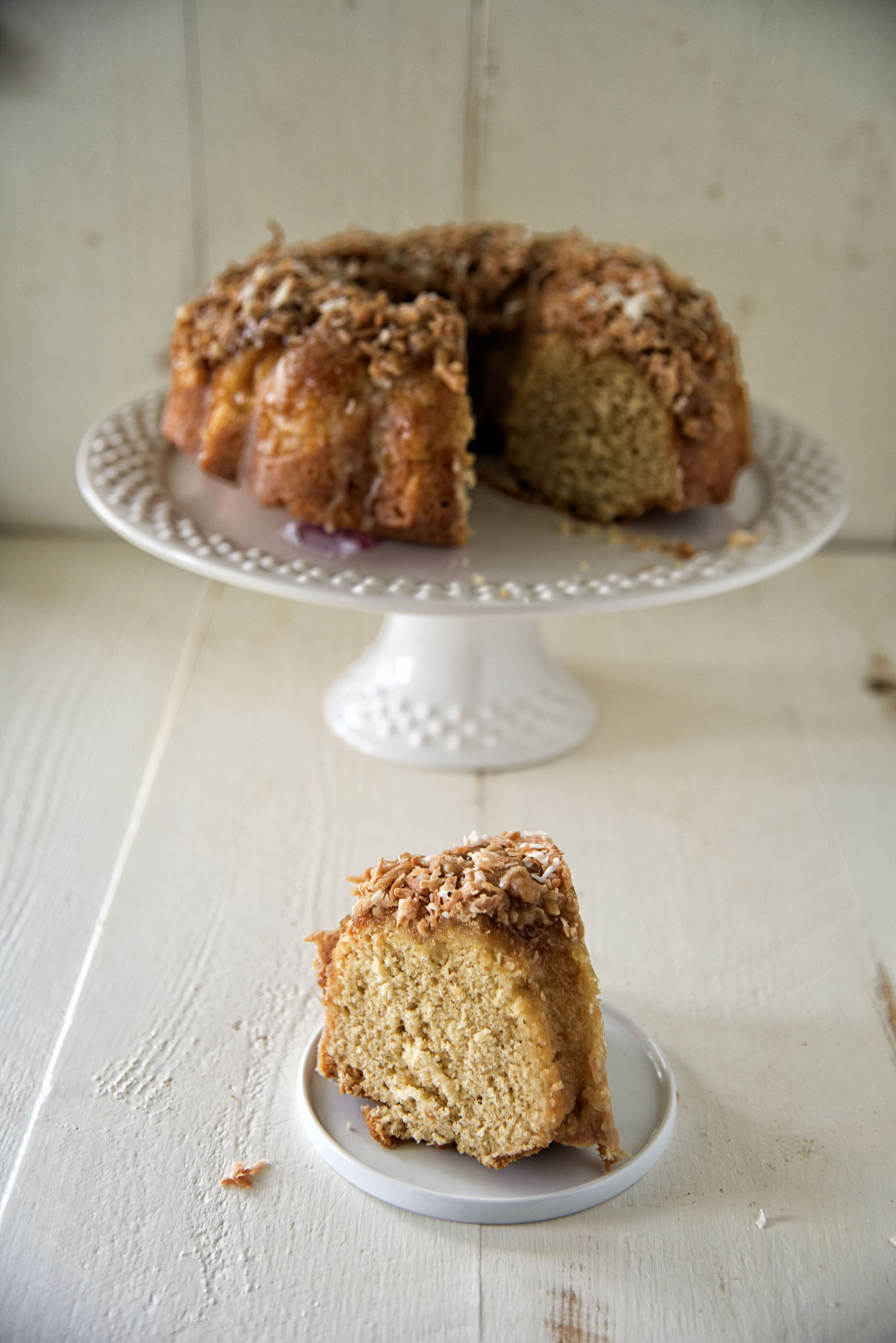 Caramel Rum Pina Colada Bundt Cake