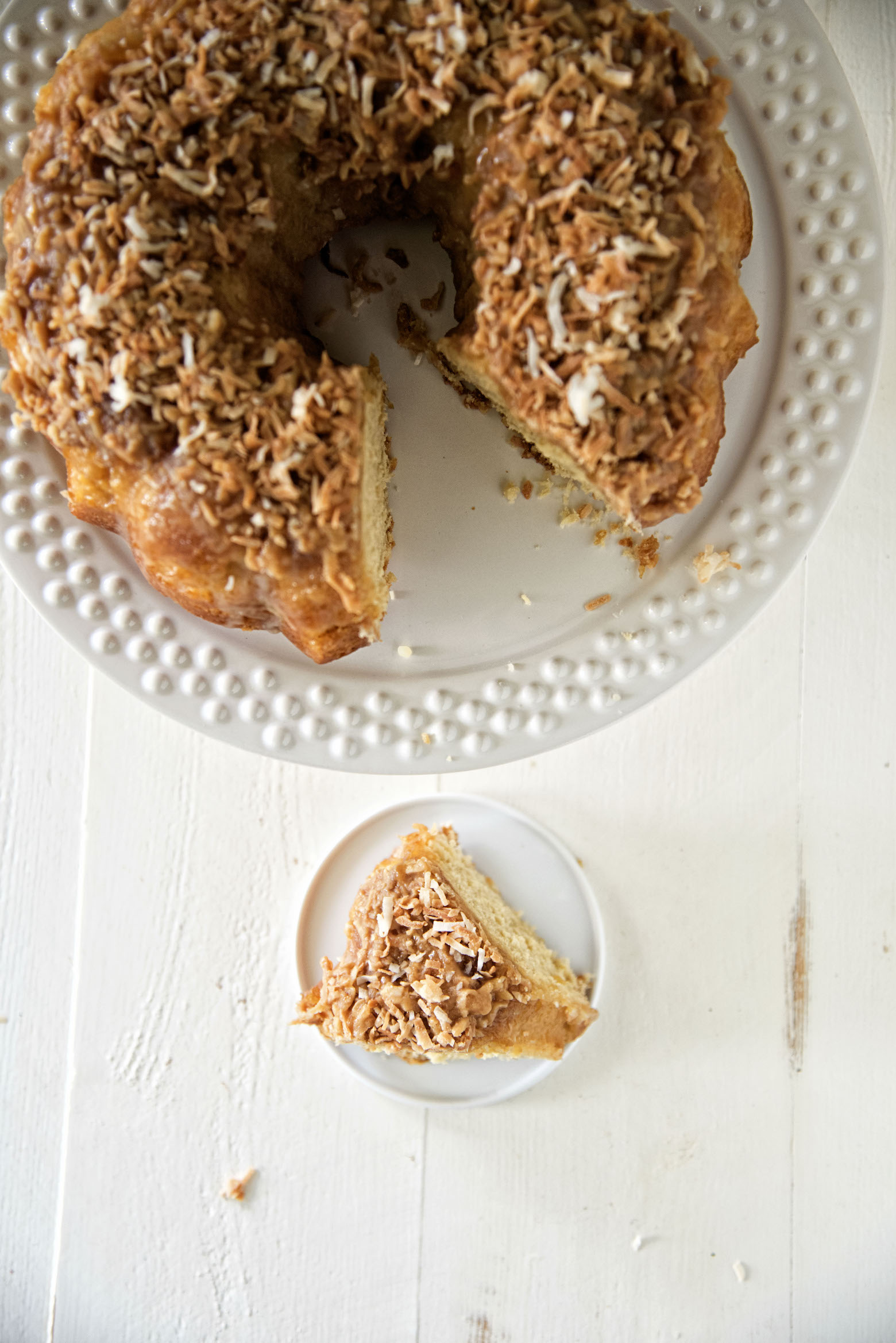 Caramel Rum Pina Colada Bundt Cake