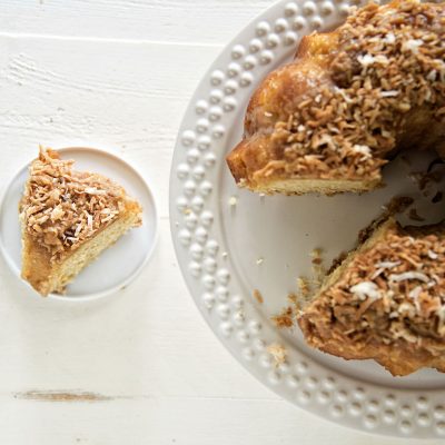 Caramel Rum Pina Colada Bundt Cake