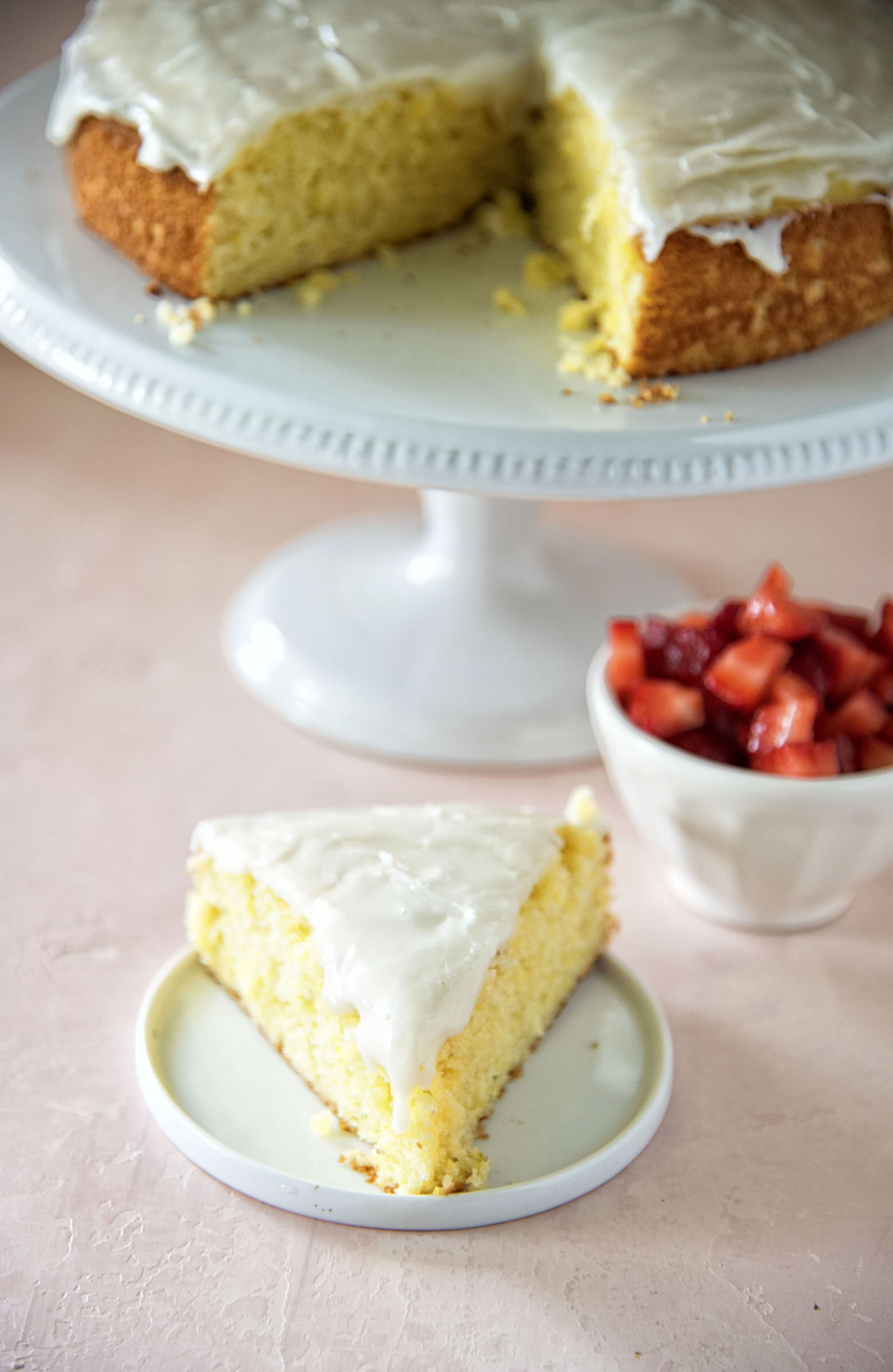 Key Lime Cornmeal Cake