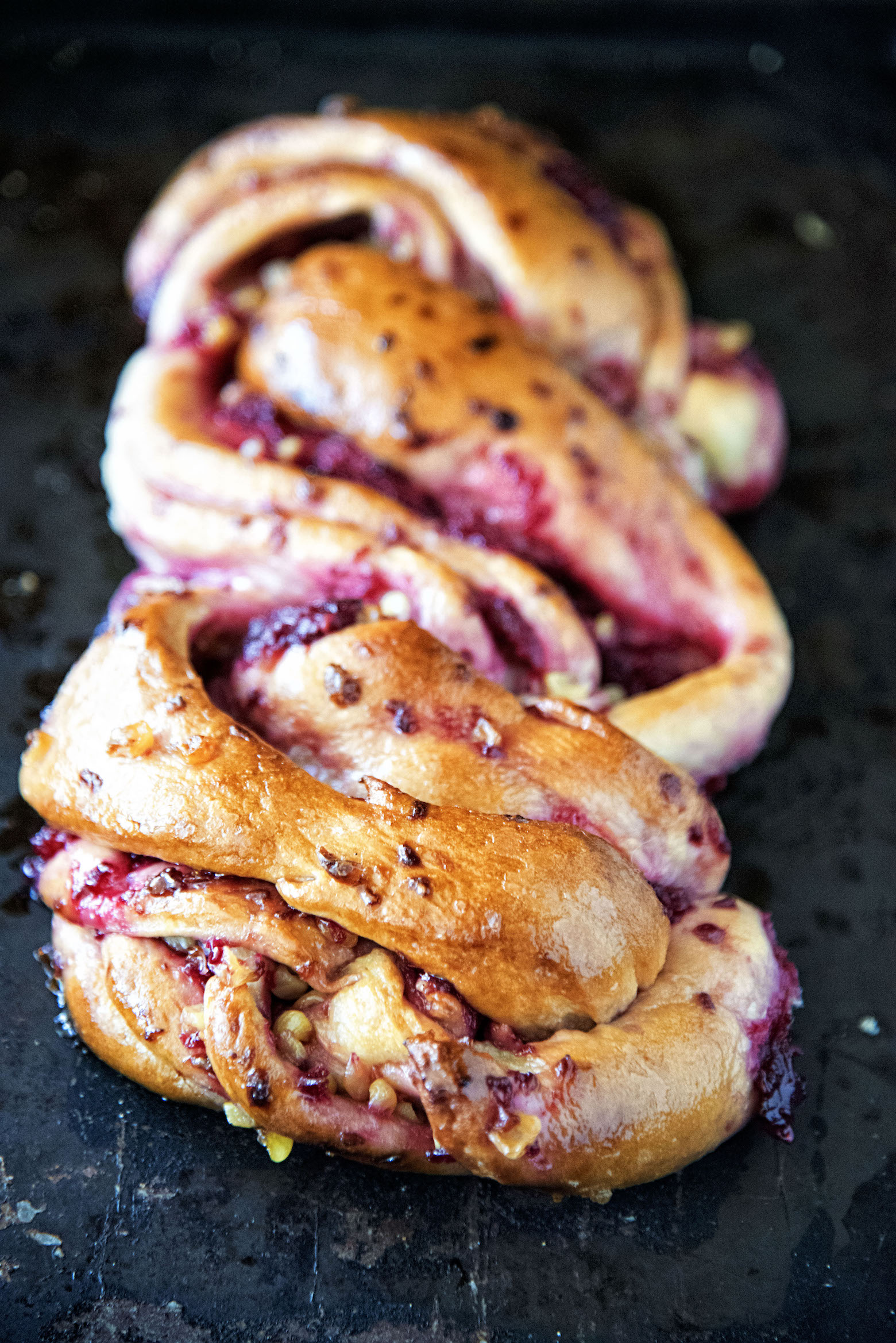 Sweet Corn and Raspberry Babka