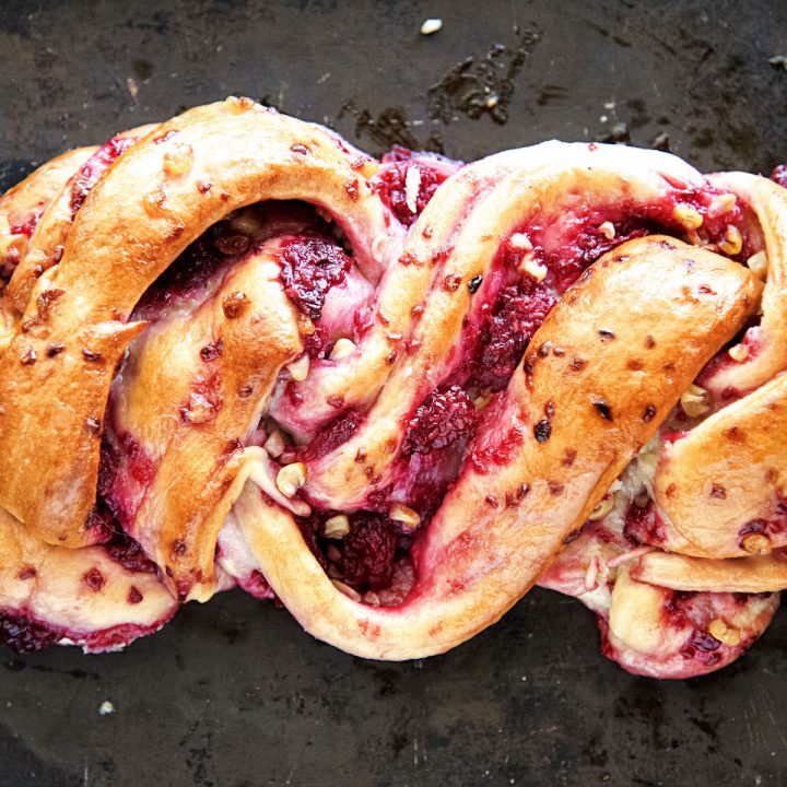 Sweet Corn and Raspberry Babka