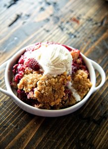 Mixed Berry Oatmeal Cookie Cobbler