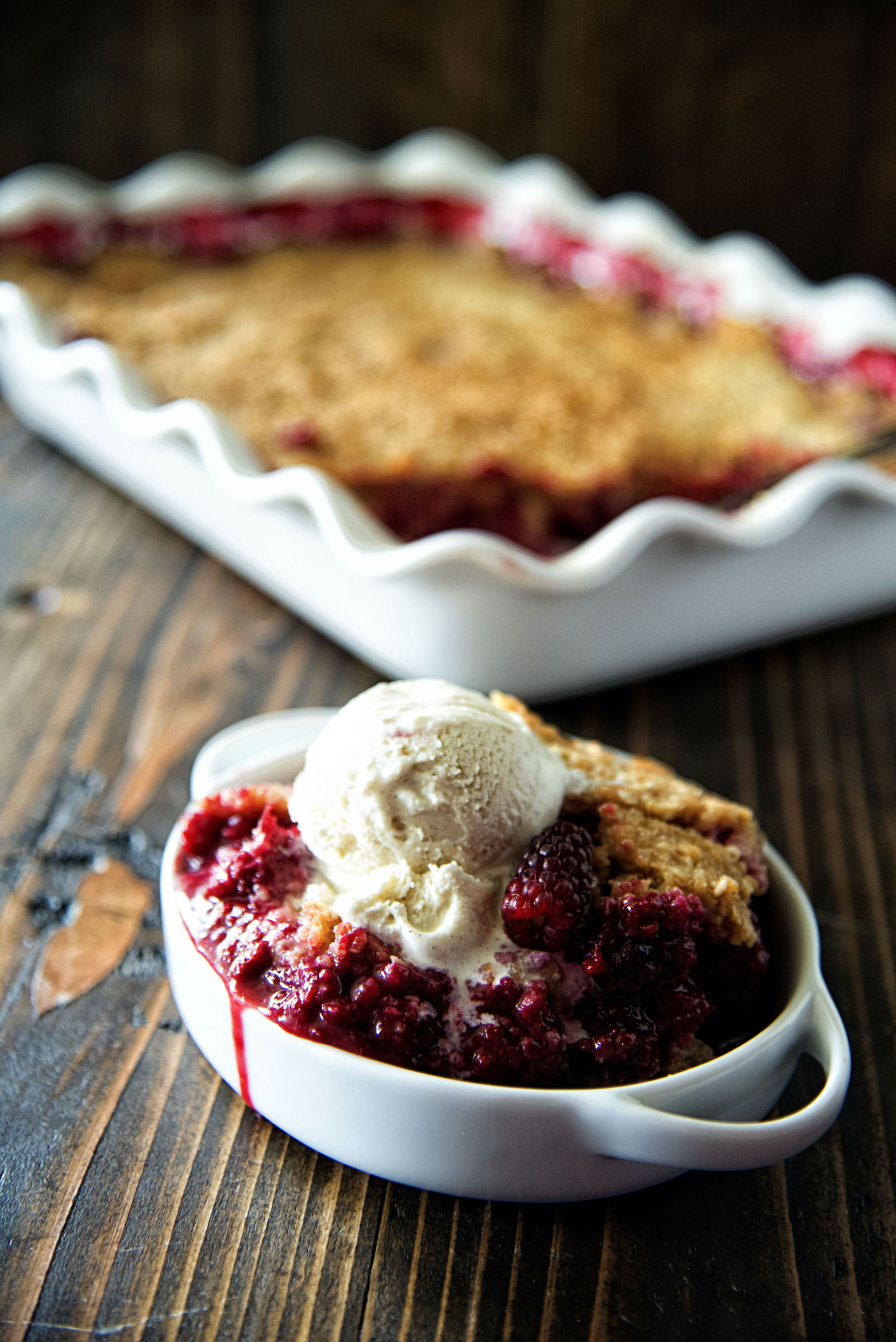 Mixed Berry Oatmeal Cookie Cobbler