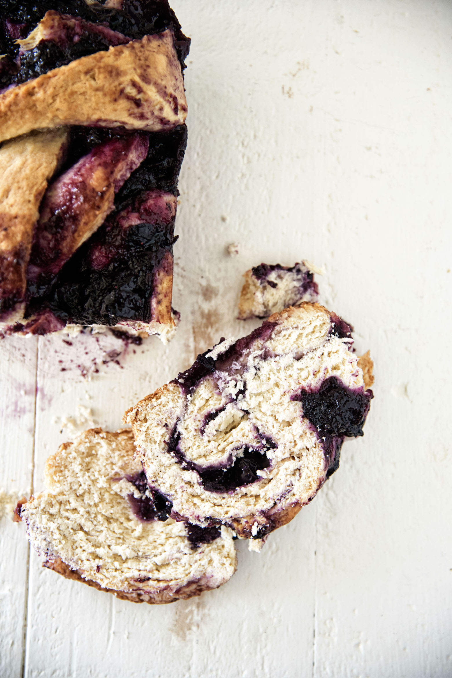 Slice of Blueberry Lemonade Babka