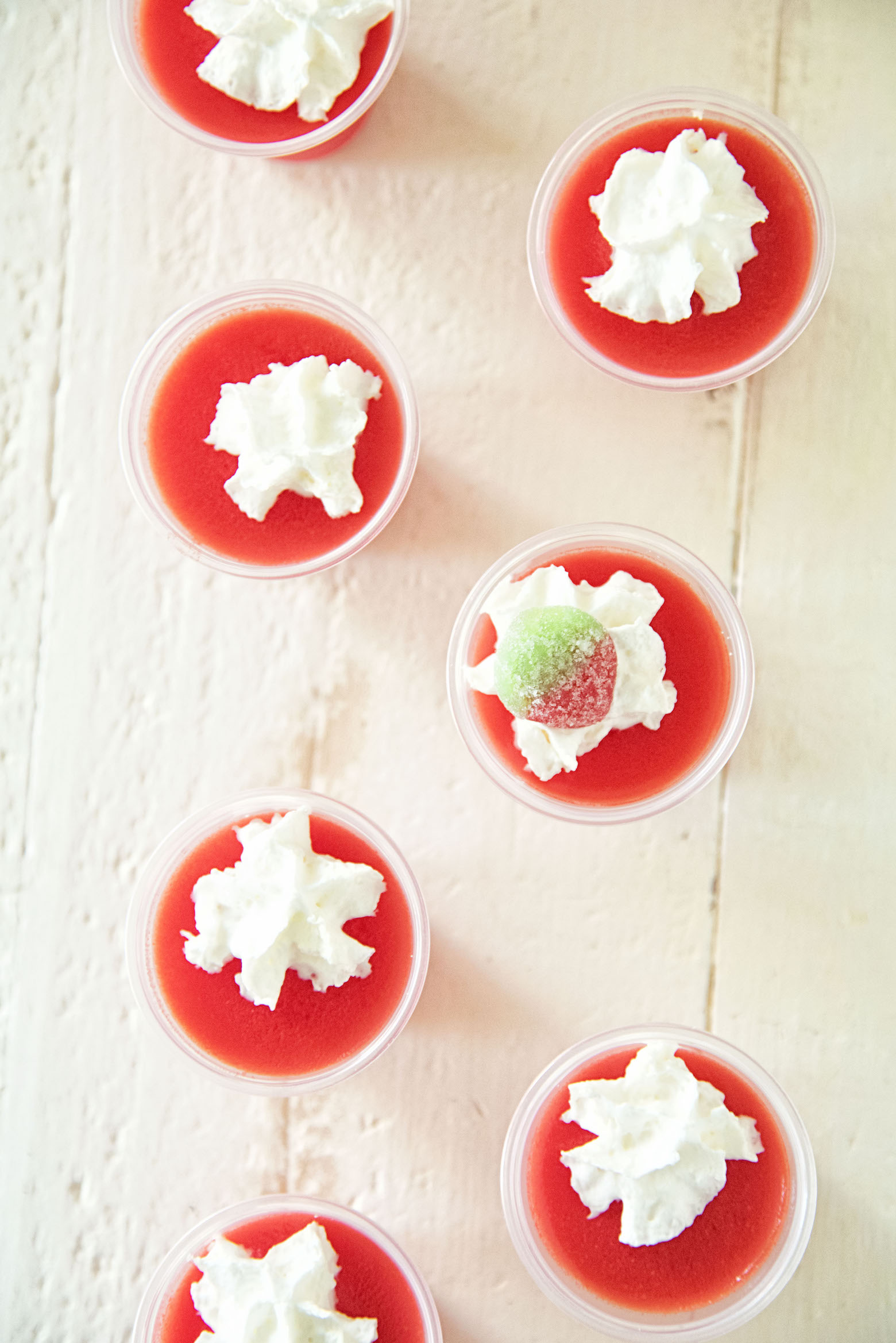 Strawberry Cream Jell-O Shots