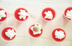 Strawberry Cream Jell-O Shots