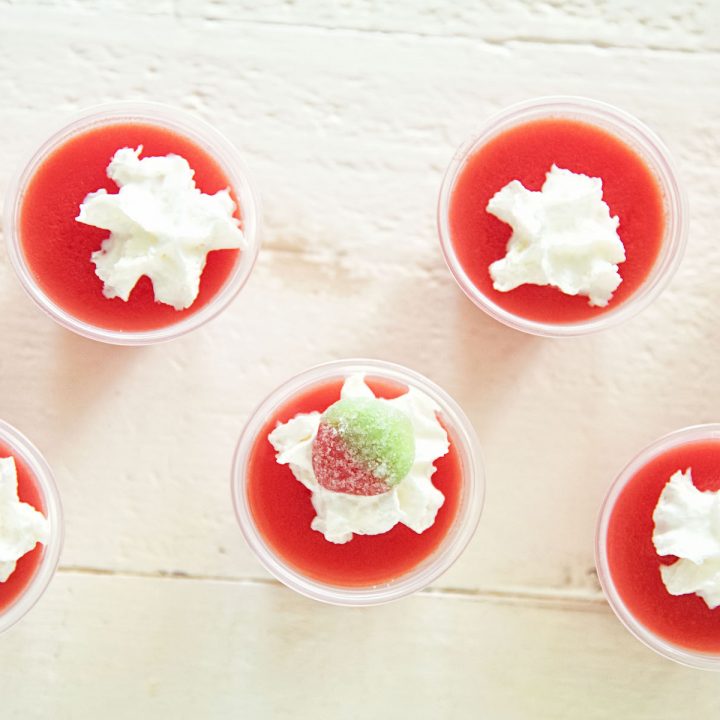 Strawberry Cream Jell-O Shots