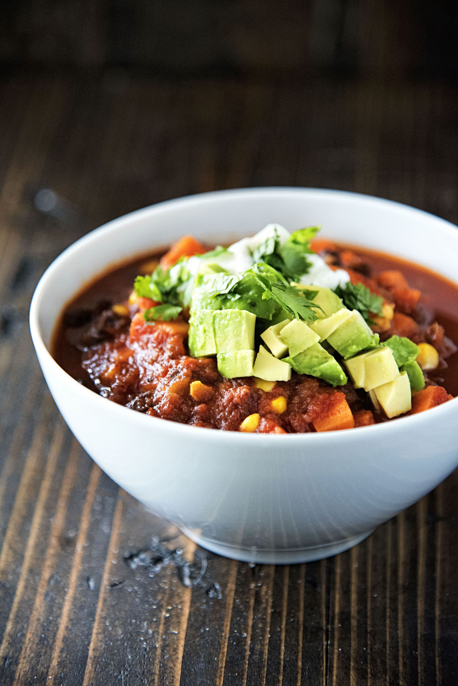 Vegan Sweet Potato Salsa Chili