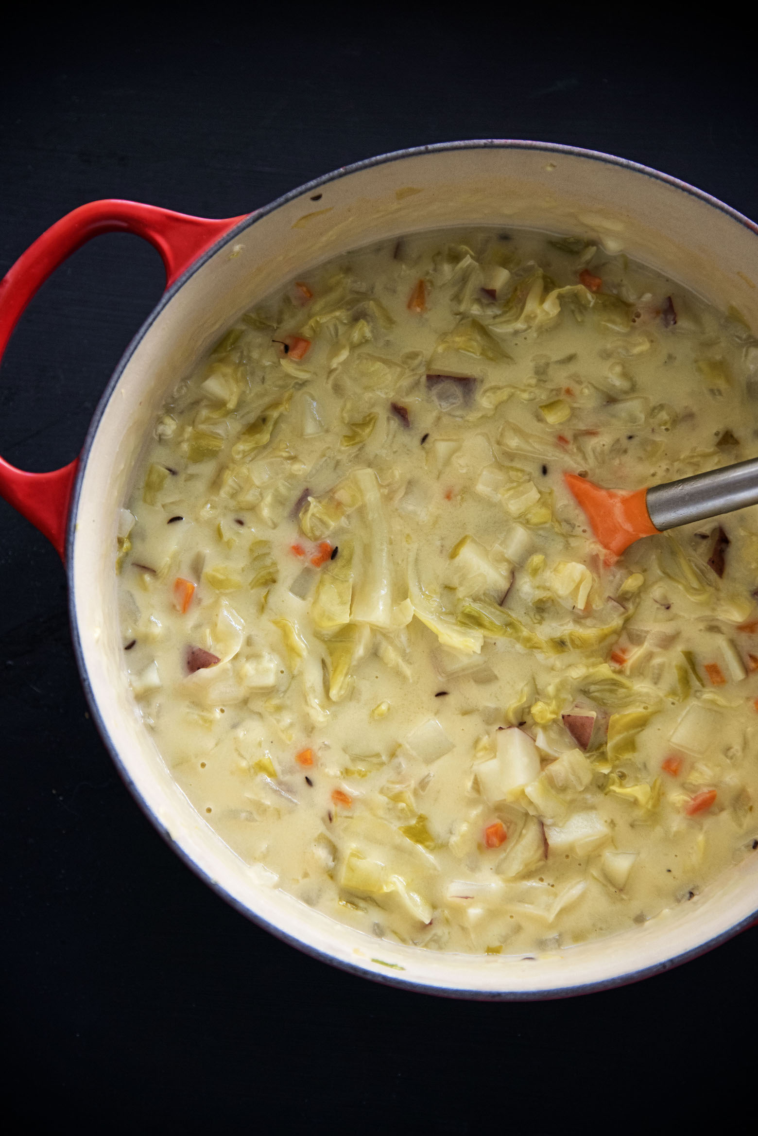 Vegetarian Creamy Cabbage Potato Soup