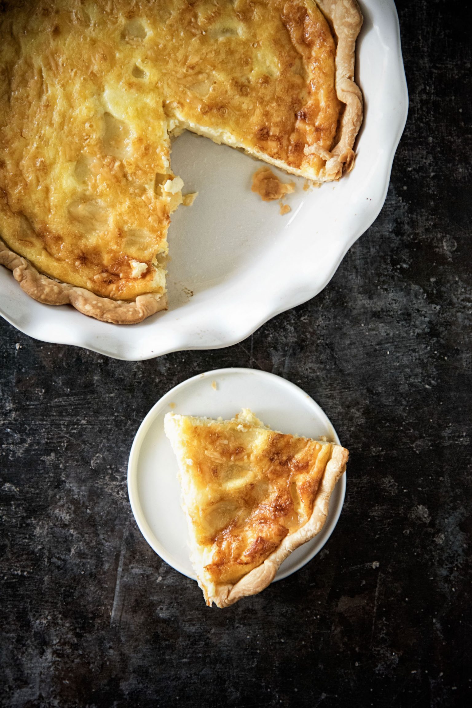 Vegetarian Gruyere Aged Smoked Gouda Caramelized Onion Quiche Sweet