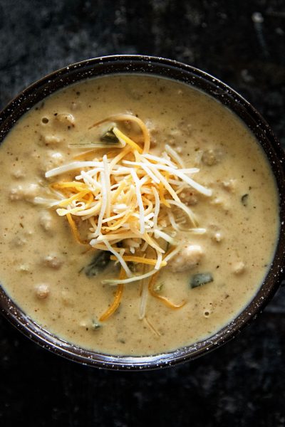 Vegetarian Roasted Garlic Chile White Bean Soup