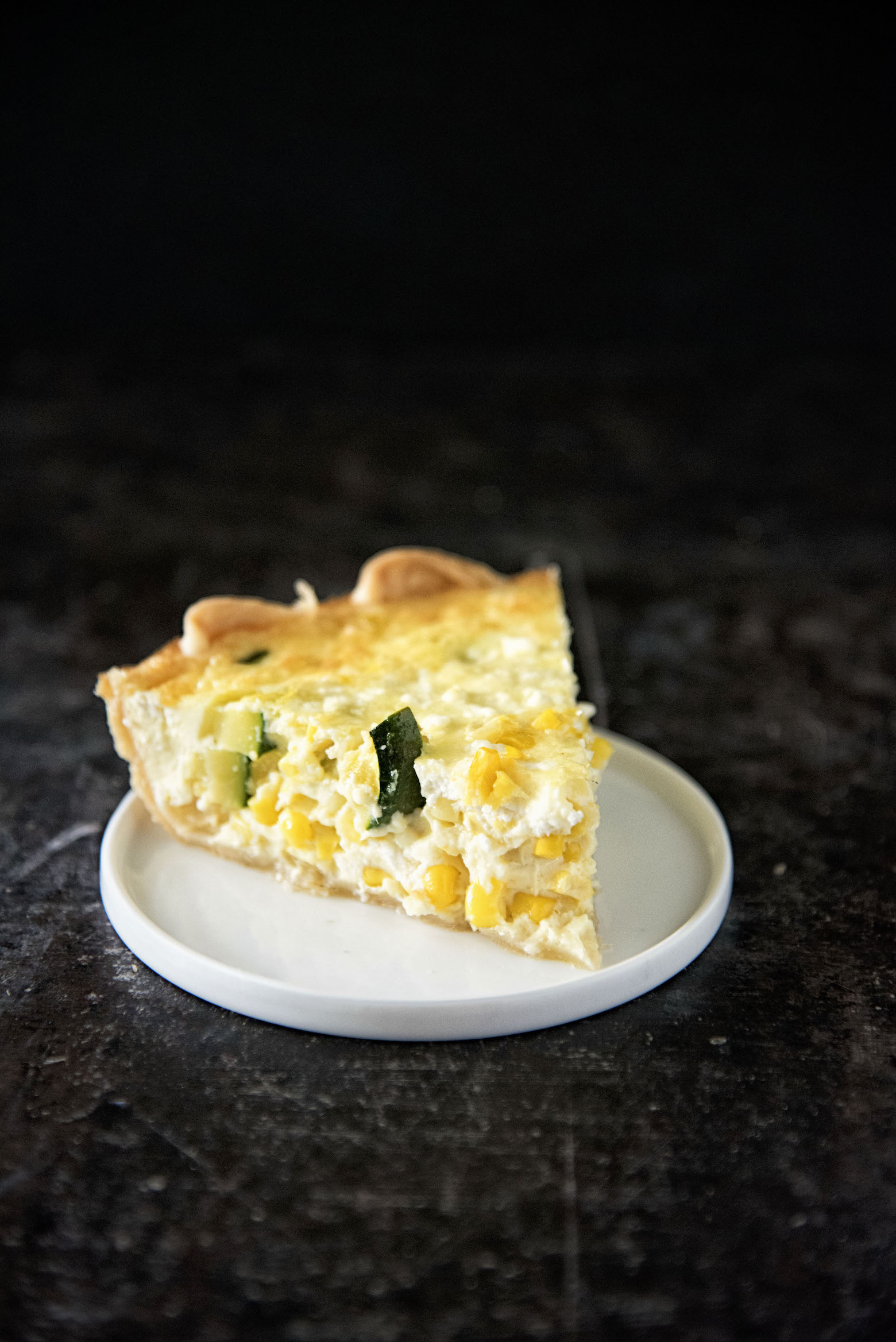 Vegetarian Zucchini Corn Feta Quiche