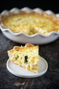 Vegetarian Zucchini Corn Feta Quiche