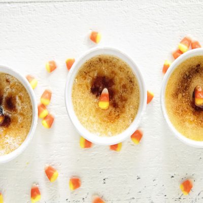 Candy Corn Creme Brulee