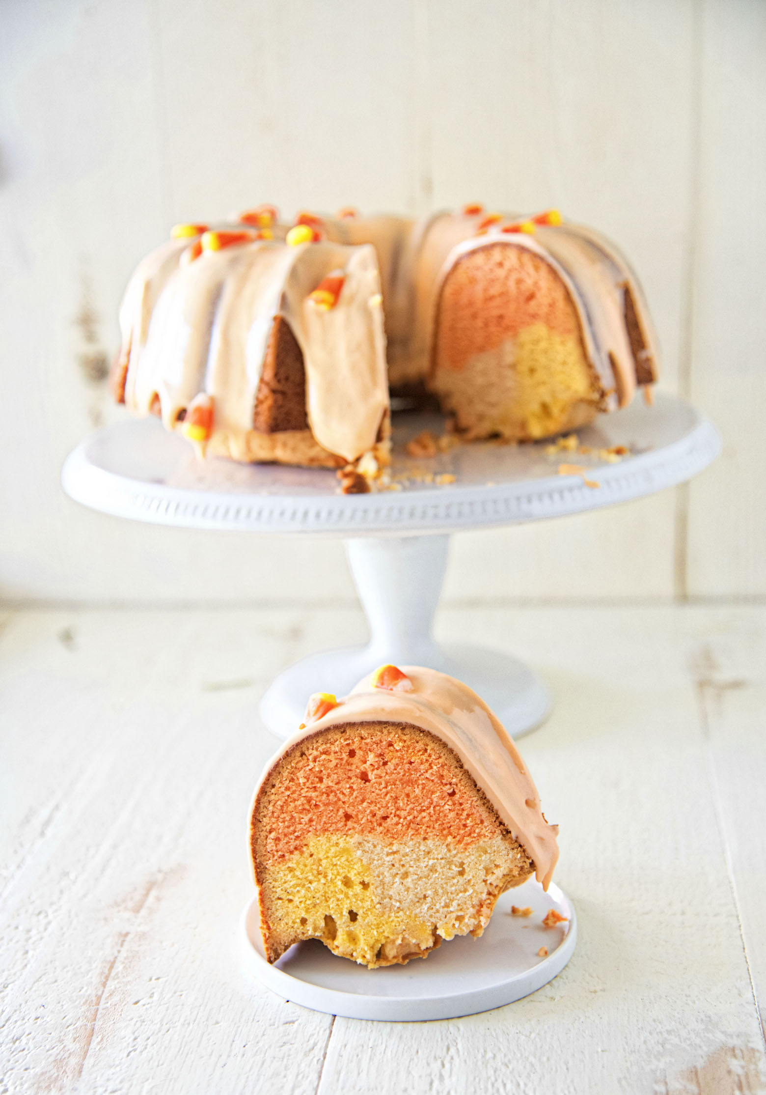 Candy Corn Pound Cake