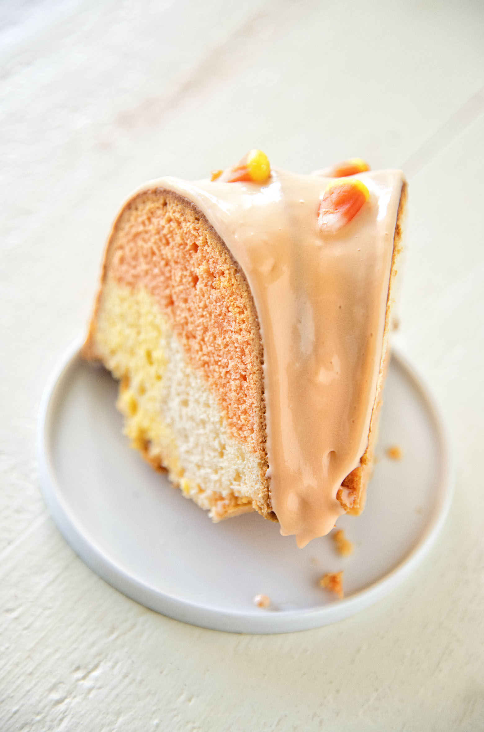 Candy Corn Pound Cake