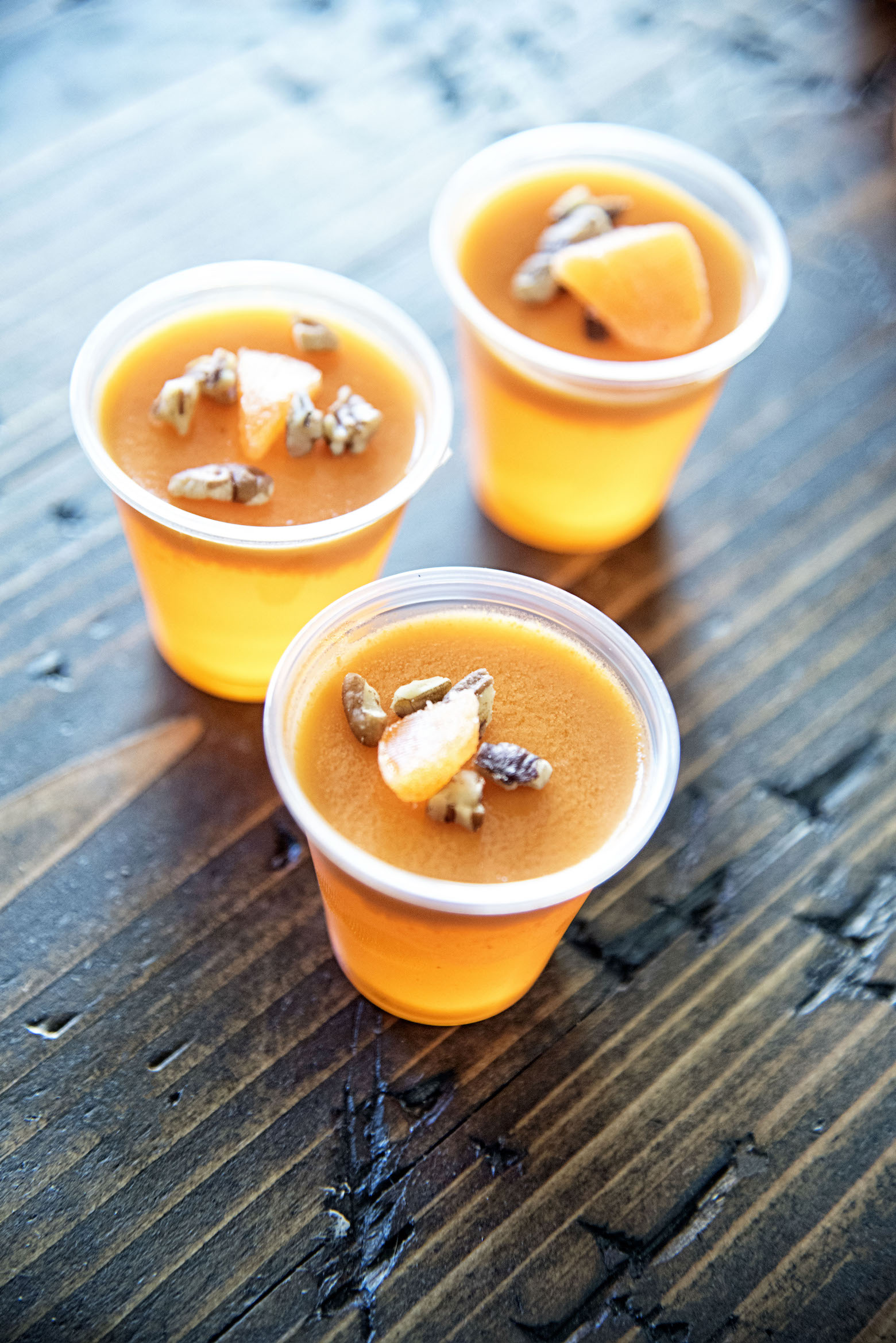 Orange Maple Pecan Bourbon Jell-O Shots