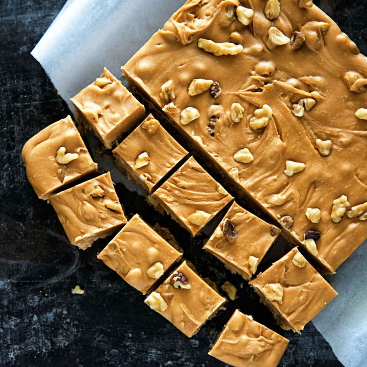 Butterscotch Pumpkin Spice Walnut Fudge