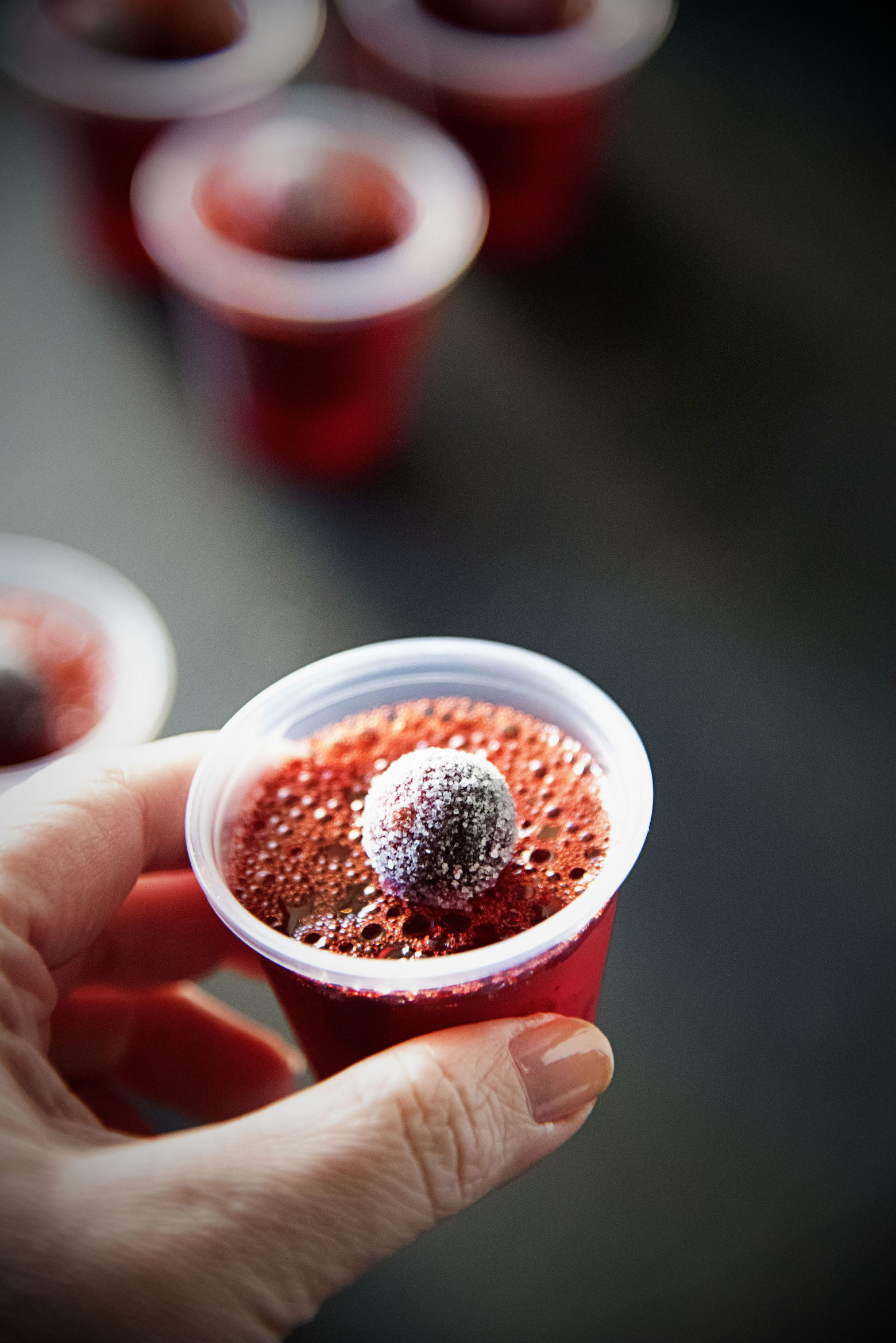 Cranberry Orange Jell-O Shots