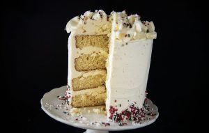Eggnog Spiced Rum Layer Cake