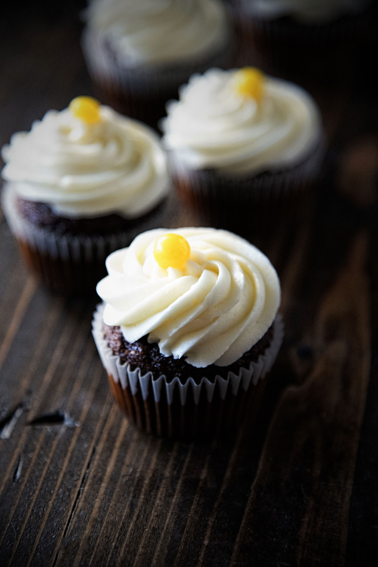 Lemon Cream Cheese Gingerbread Cupcakes