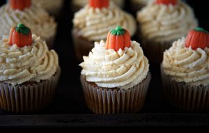 Salted Caramel Frosted Pumpkin Cupcakes
