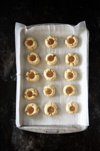 Vanilla Bean Caramel Thumbprint Cookies