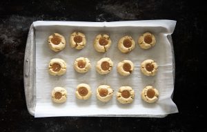 Vanilla Bean Caramel Thumbprint Cookies