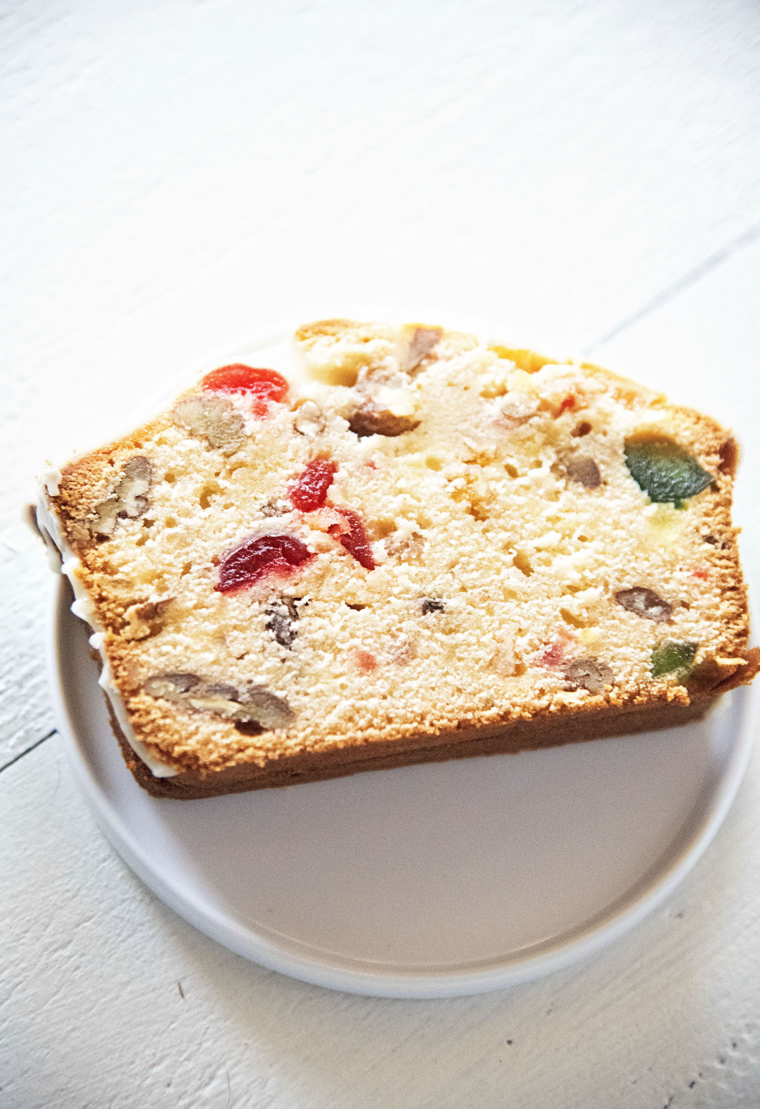 Bourbon Soaked Eggnog Fruitcake Pound Cake