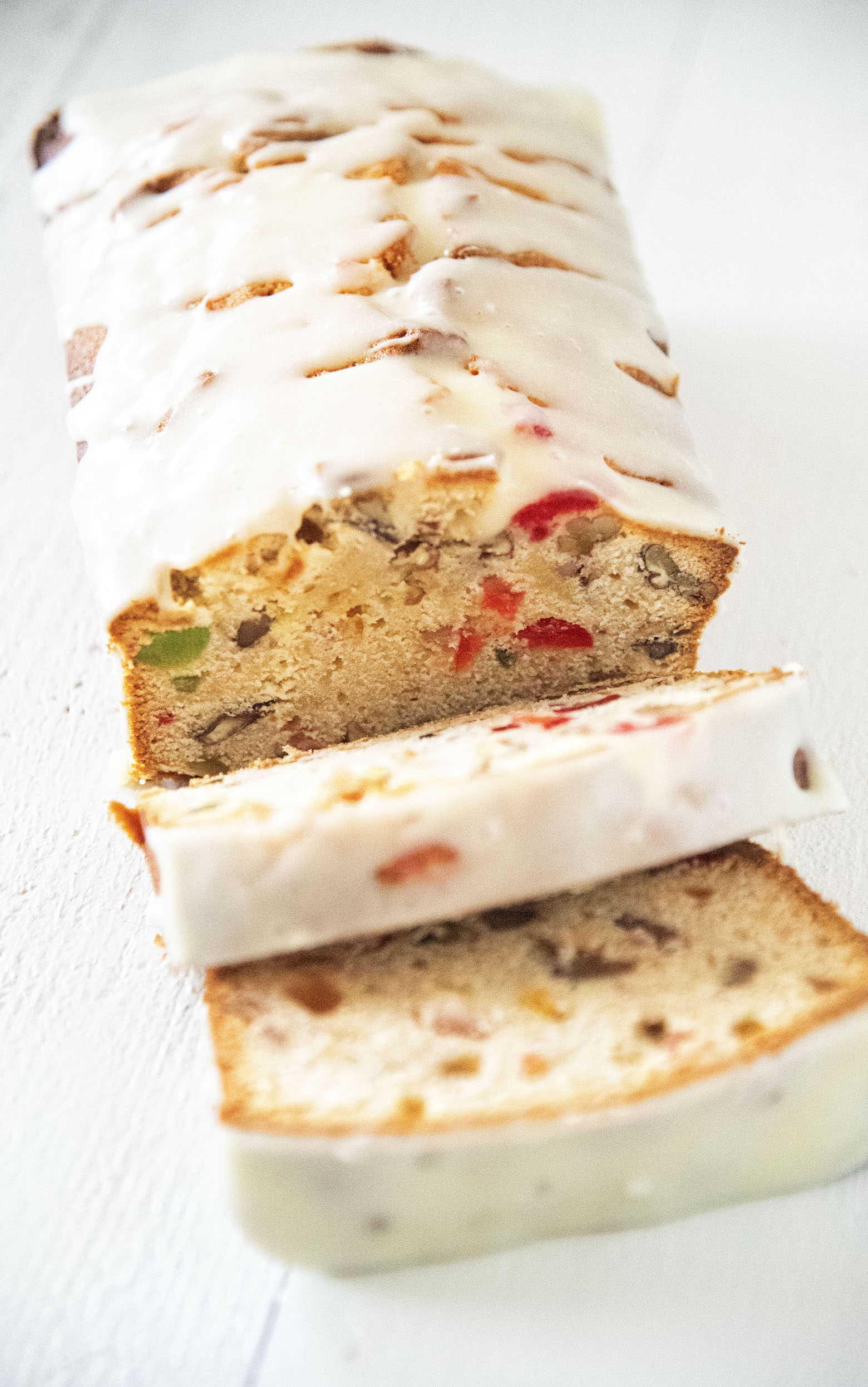 Bourbon Soaked Eggnog Fruitcake Pound Cake