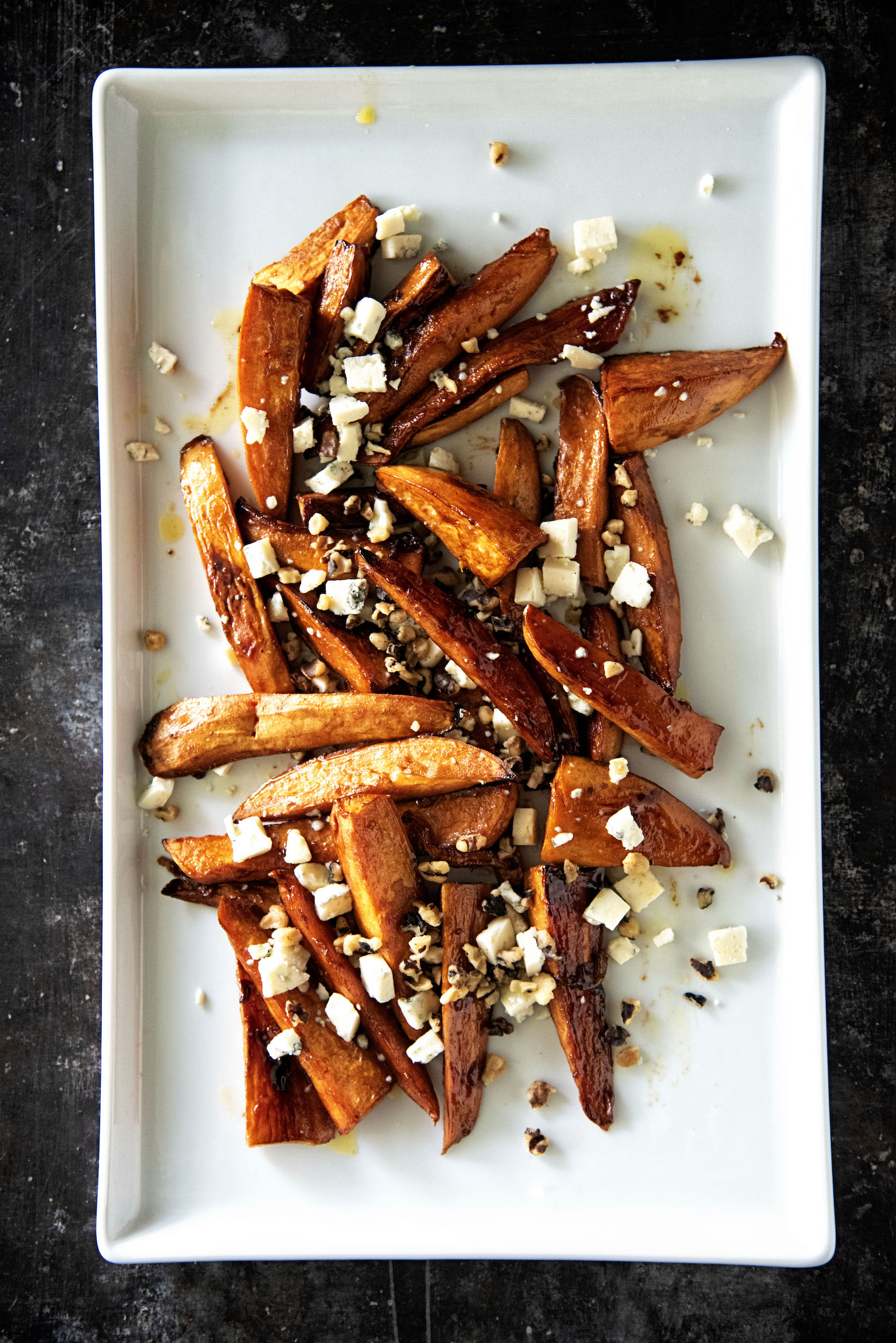 Brown Sugar Balsamic Roasted Sweet Potatoes