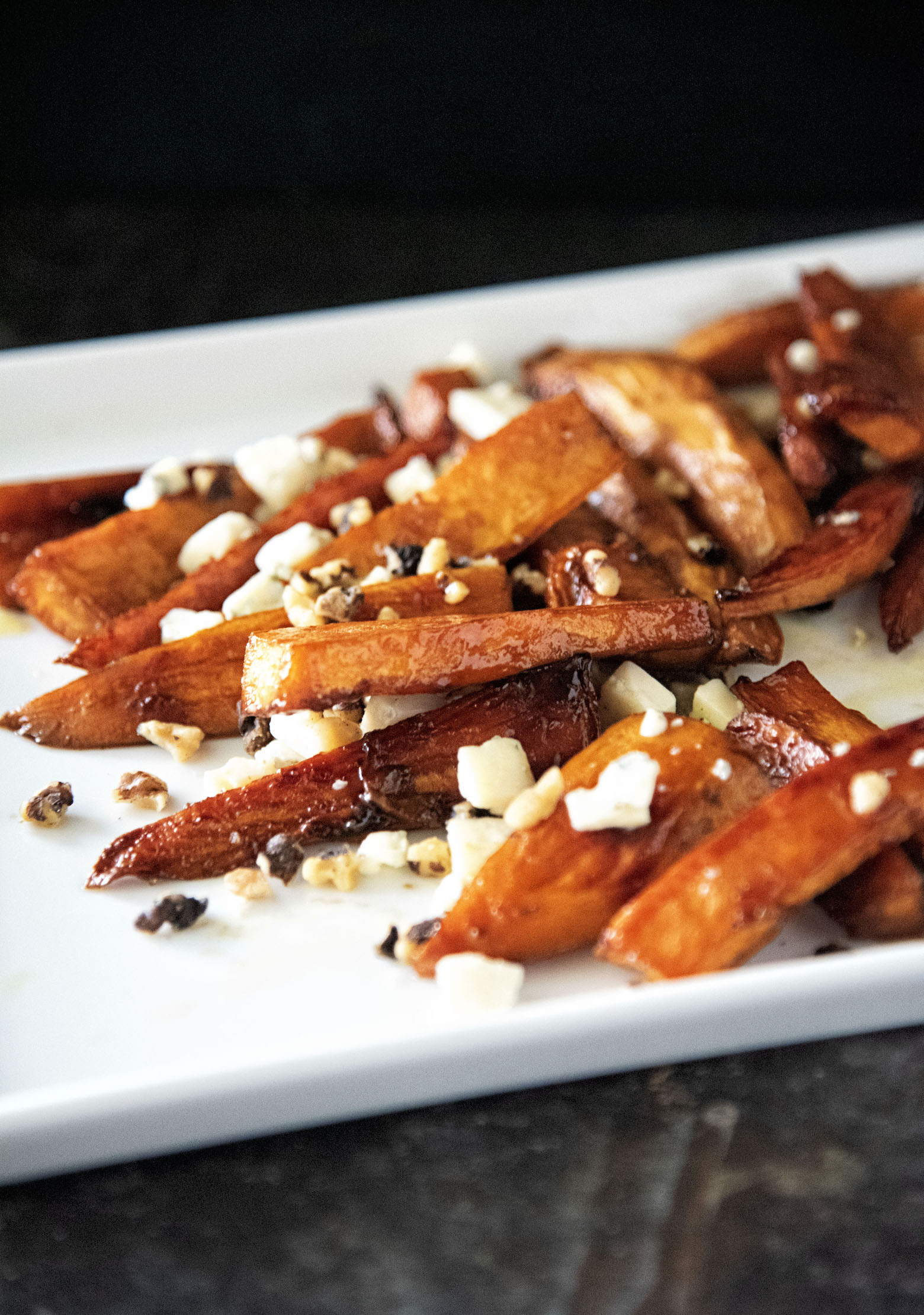 Brown Sugar Balsamic Roasted Sweet Potatoes