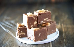 Chocolate Butterscotch Salted Cashew Fudge