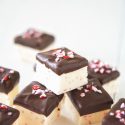 Chocolate Dipped Candy Cane Fudge