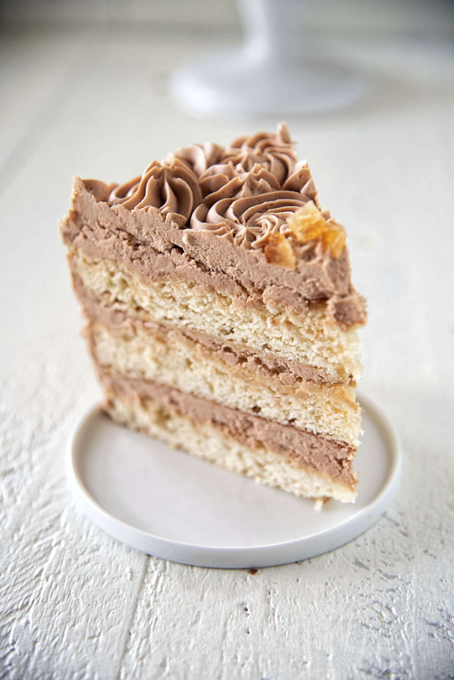 Chocolate Orange Frosted Vanilla Malted Cake