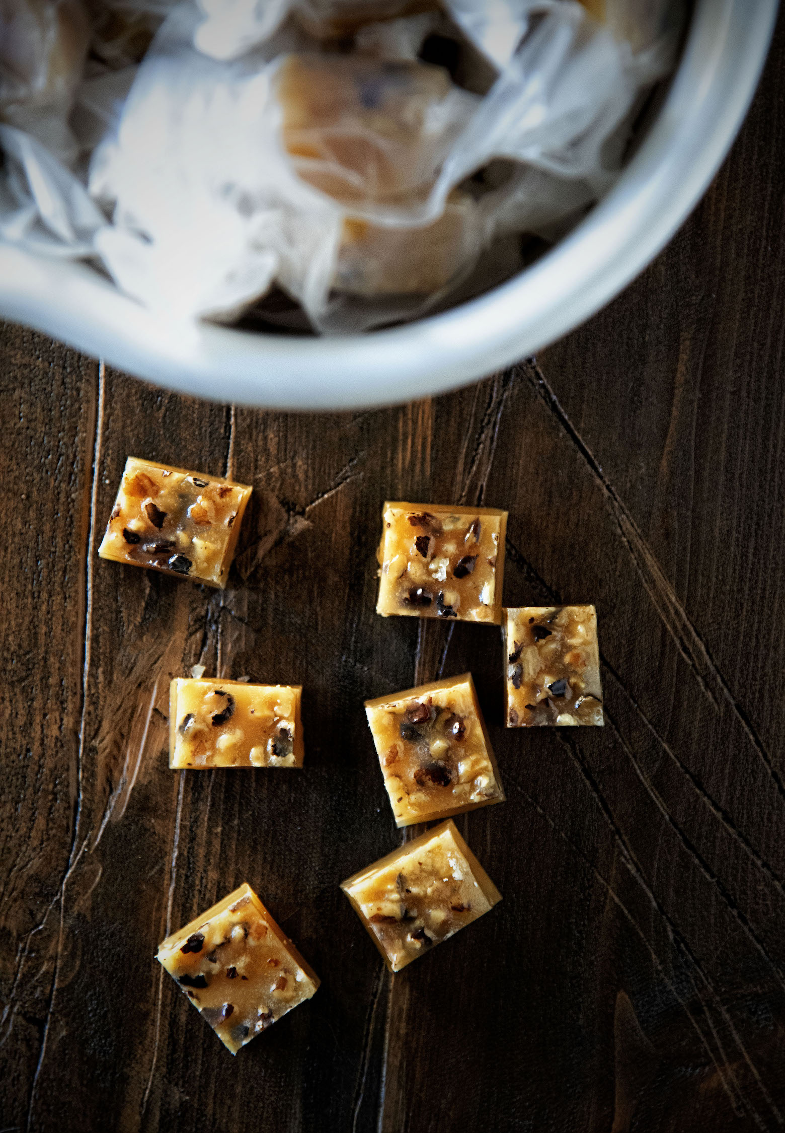 Orange Walnut Caramels