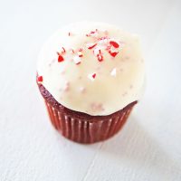 Peppermint Bark Red Velvet Cupcakes