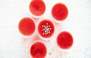 Raspberry Peach Bellini Jell-O Shot