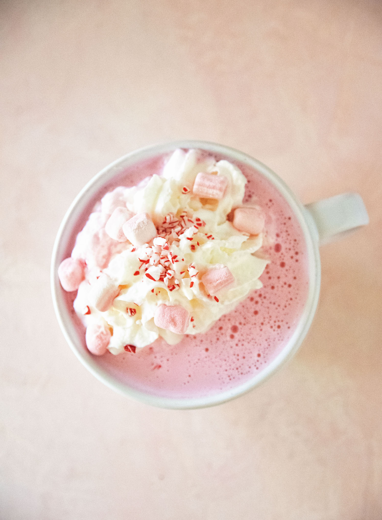 Spiked Candy Cane White Hot Chocolate